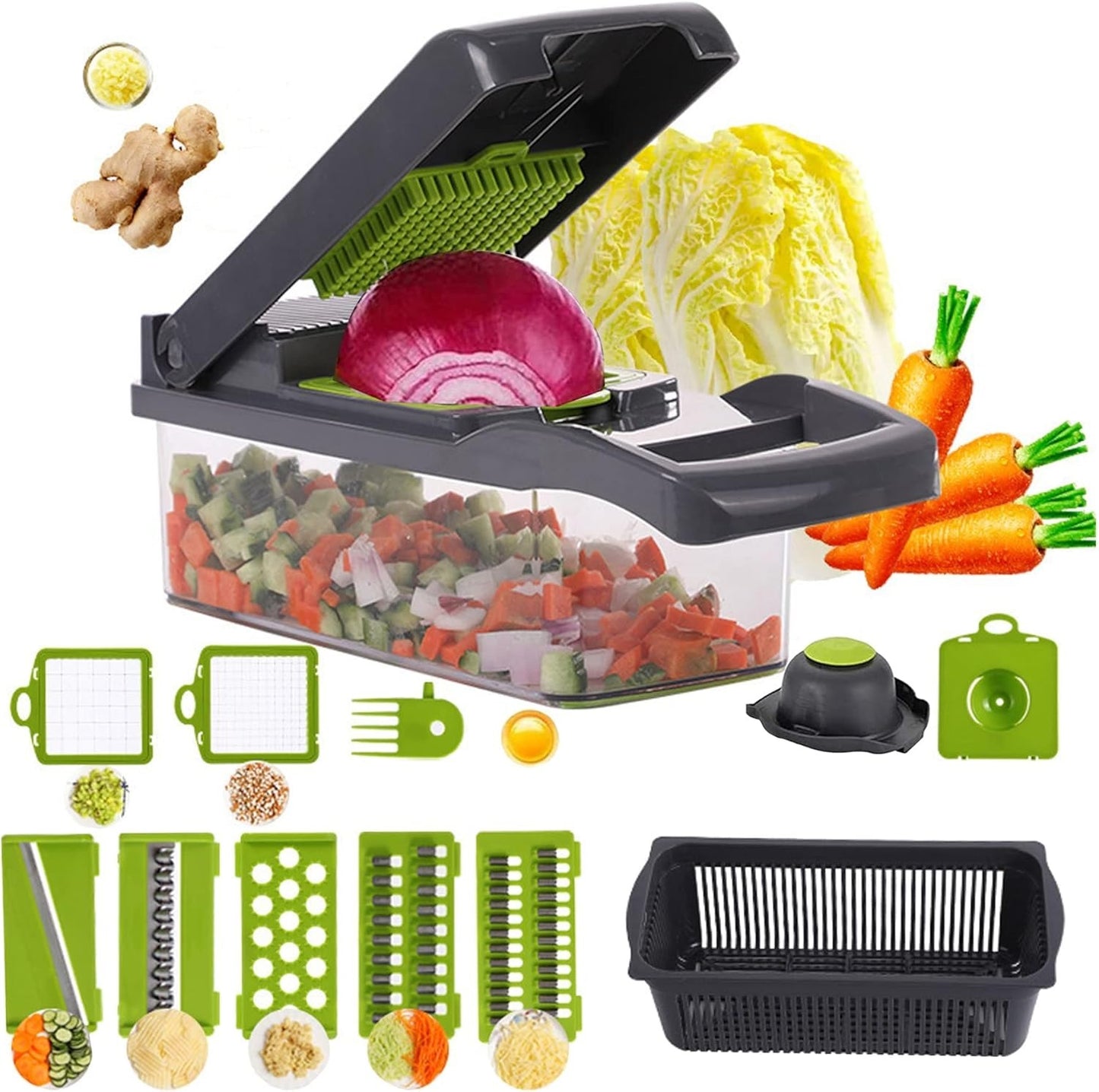 Multi Functional Vegetable Chopper & Slicer Set 22-in-1