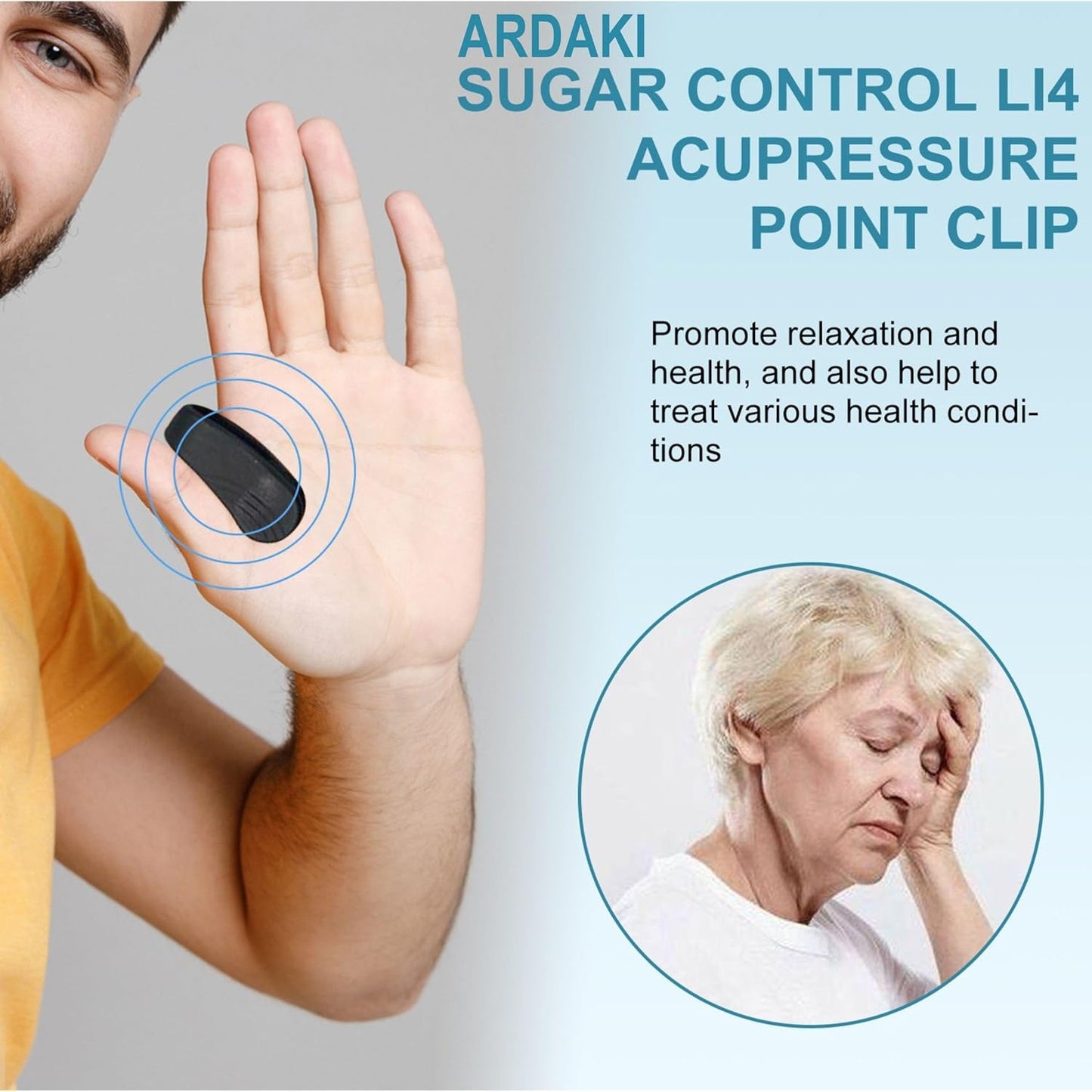 Sugar Control Acupressure Clip for Diabetes Management