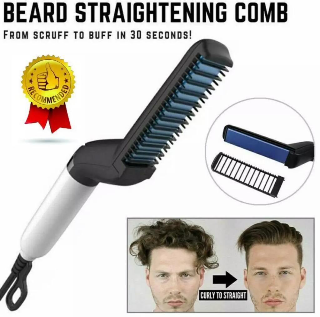 Hair & Beard Straightner Brush for Men