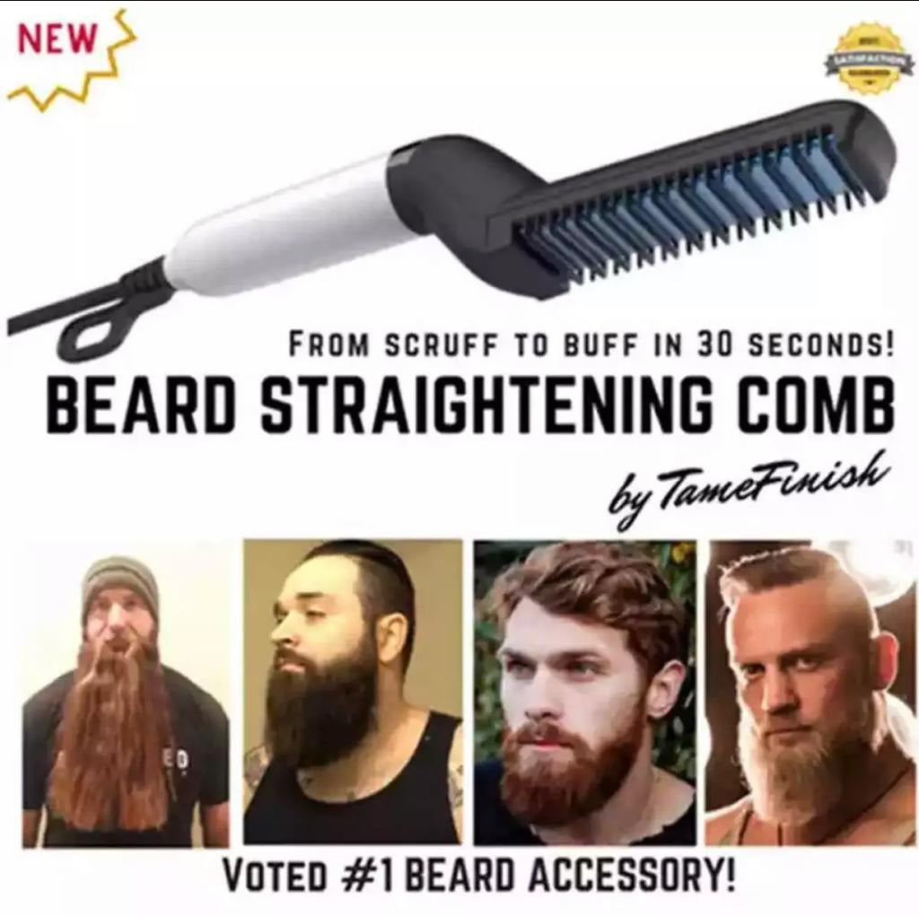 Hair & Beard Straightner Brush for Men