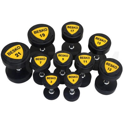 Rubber Coated Dumbbell Pair -1kg 2kg 3kg 4kg 5kg 6kg 8kg 10kg