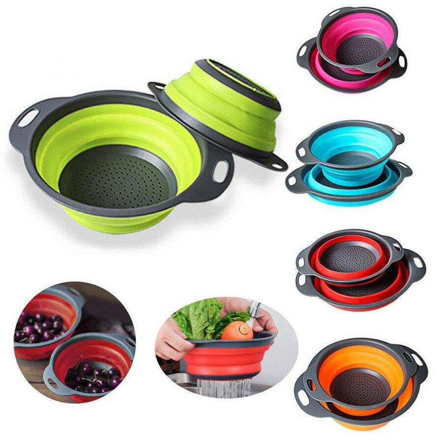 Foldable Silicone Fruit Vegetable Washing Basket