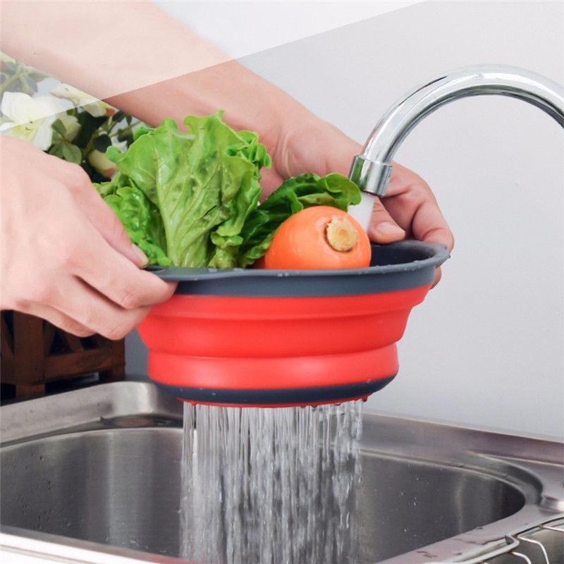 Foldable Silicone Fruit Vegetable Washing Basket