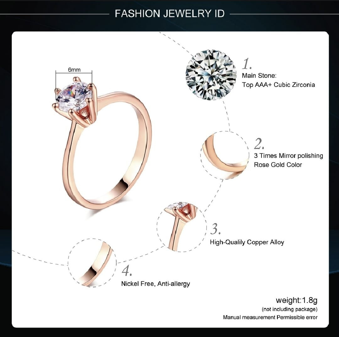 Diamond Ring Stainless Steel Ring