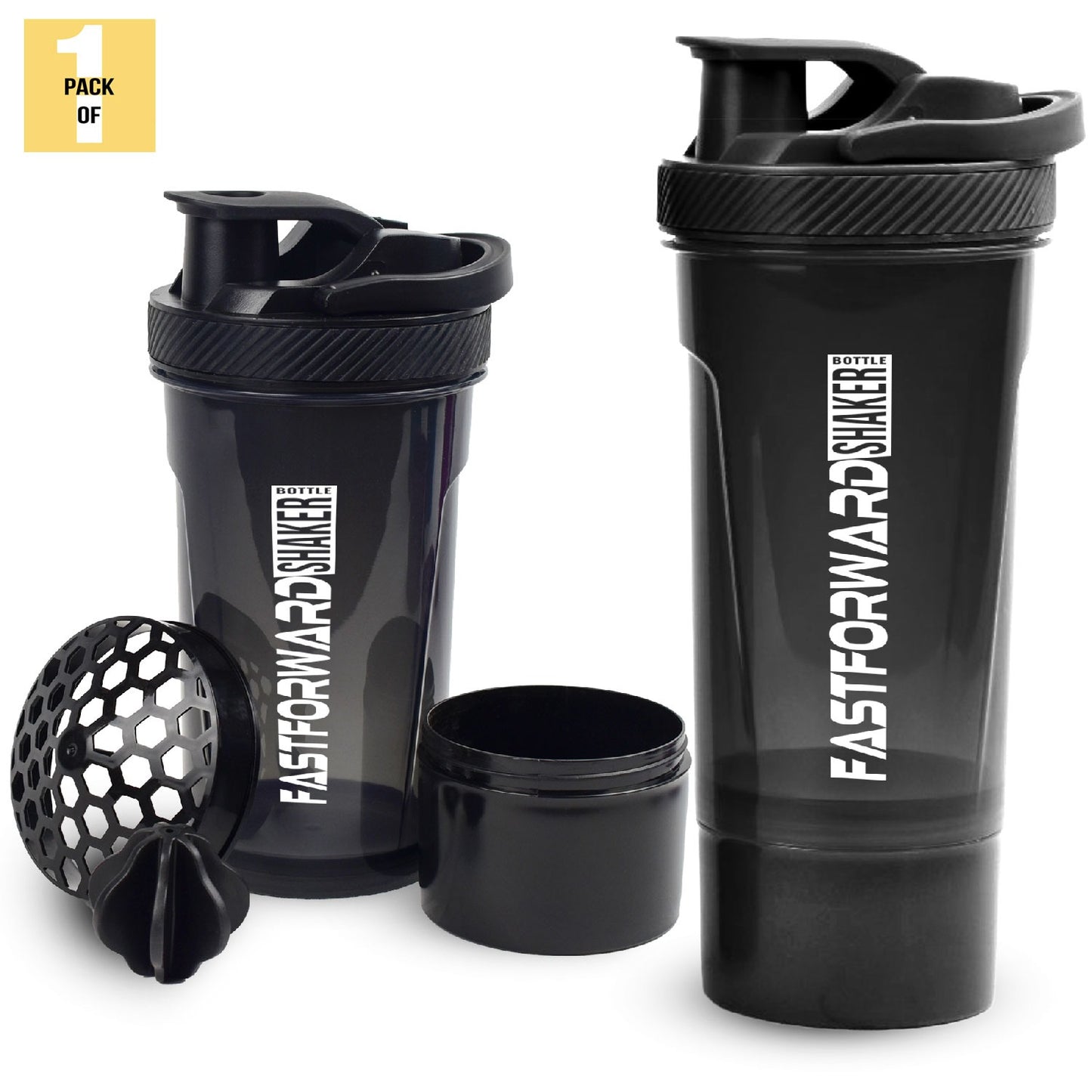 Shaker Bottle - 24 Ounce Protein Shaker Plastic Bottle