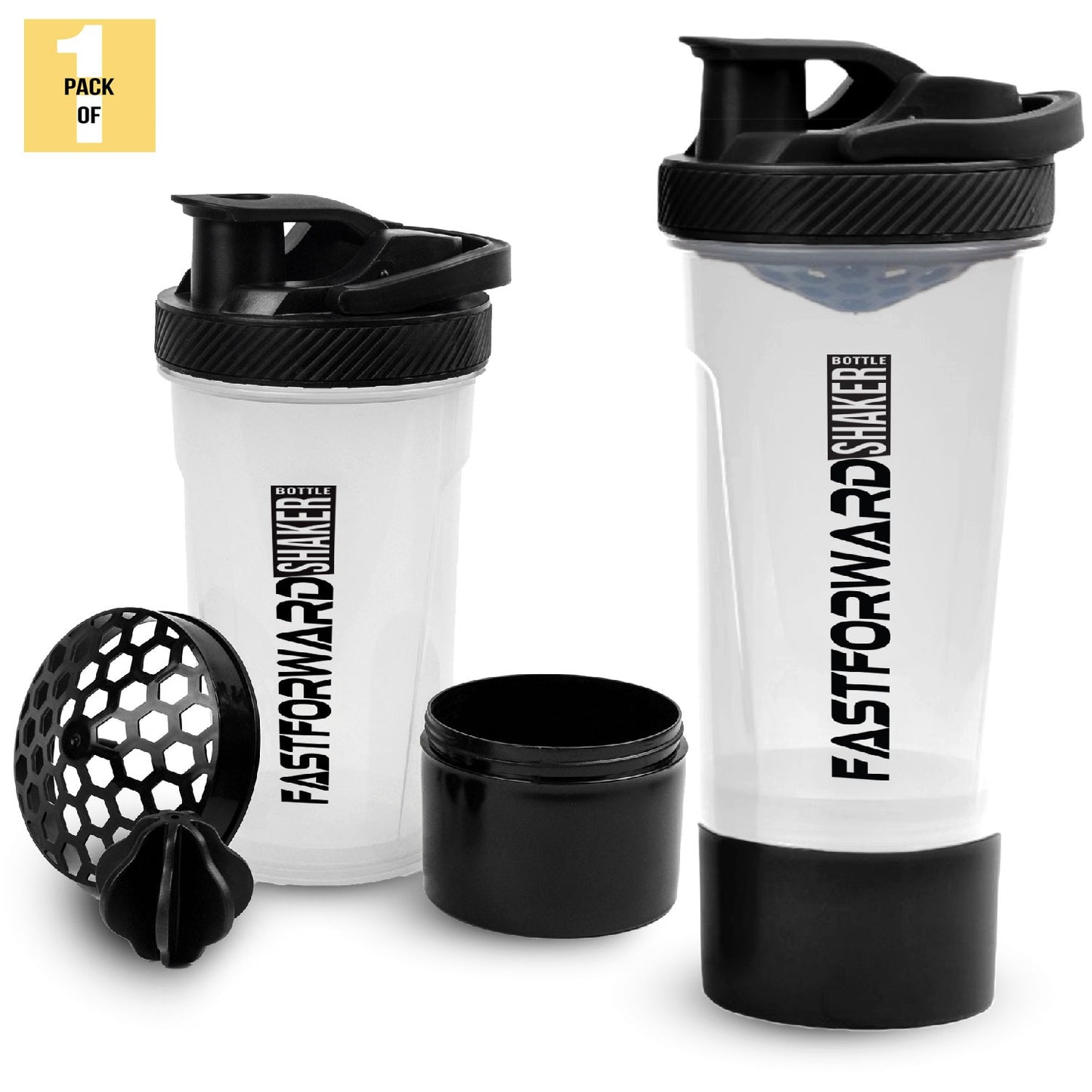Shaker Bottle - 24 Ounce Protein Shaker Plastic Bottle