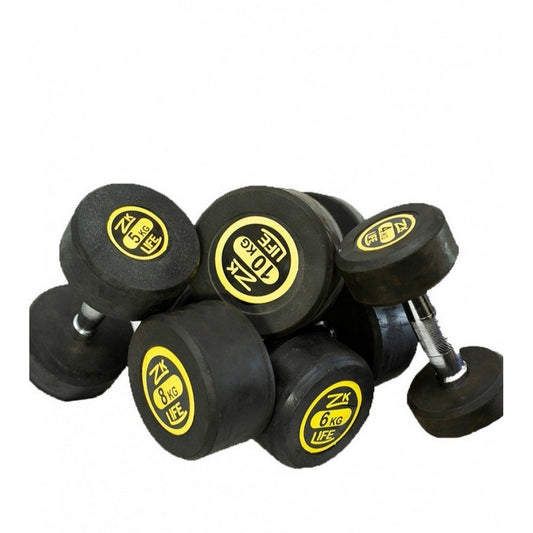 Rubber Coated Dumbbell Pair -1kg 2kg 3kg 4kg 5kg 6kg 8kg 10kg