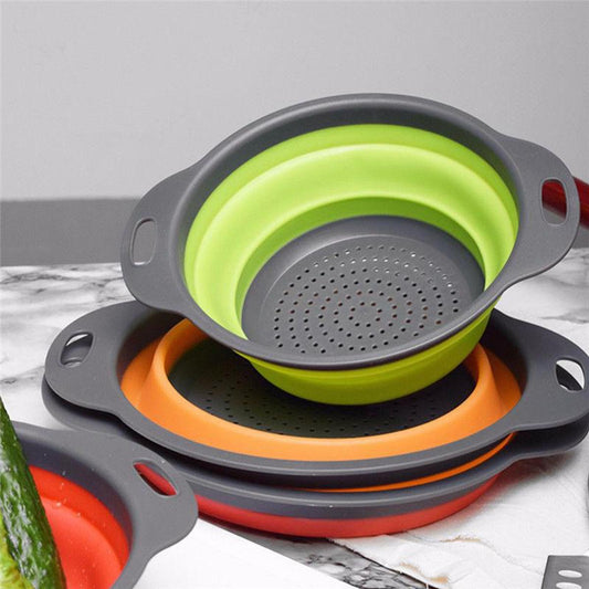 Foldable Silicone Fruit Vegetable Washing Basket